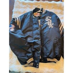 Vintage Early 90s Chicago White Sox Bomber Jacket Size L MLB Baseball Rare